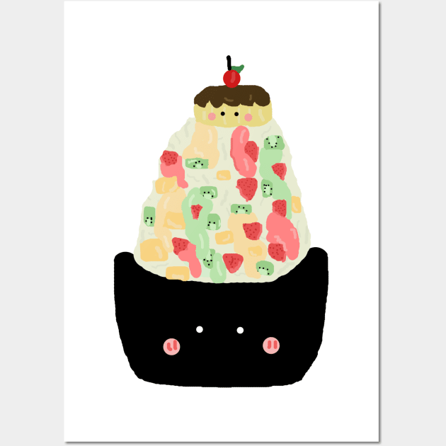 Pudding Shaved ice Wall Art by artoftilly